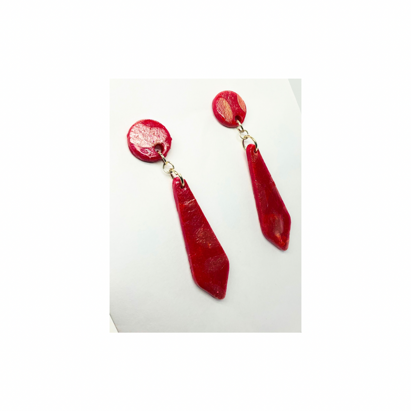 Shimmer Pink Dangle Earring