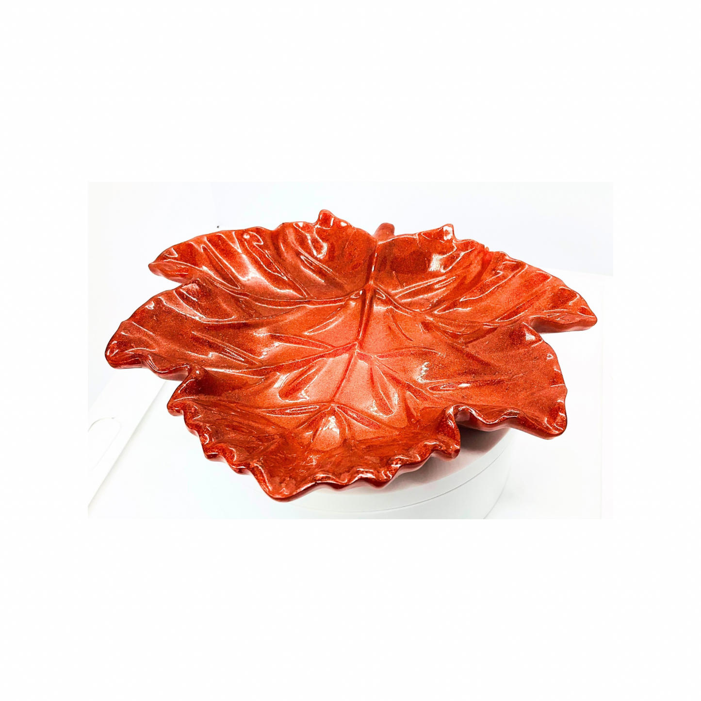 Copper Leaf Jewelry Dish - Elegant Design for Home Décor, Ideal for Displaying Jewelry and Accessories