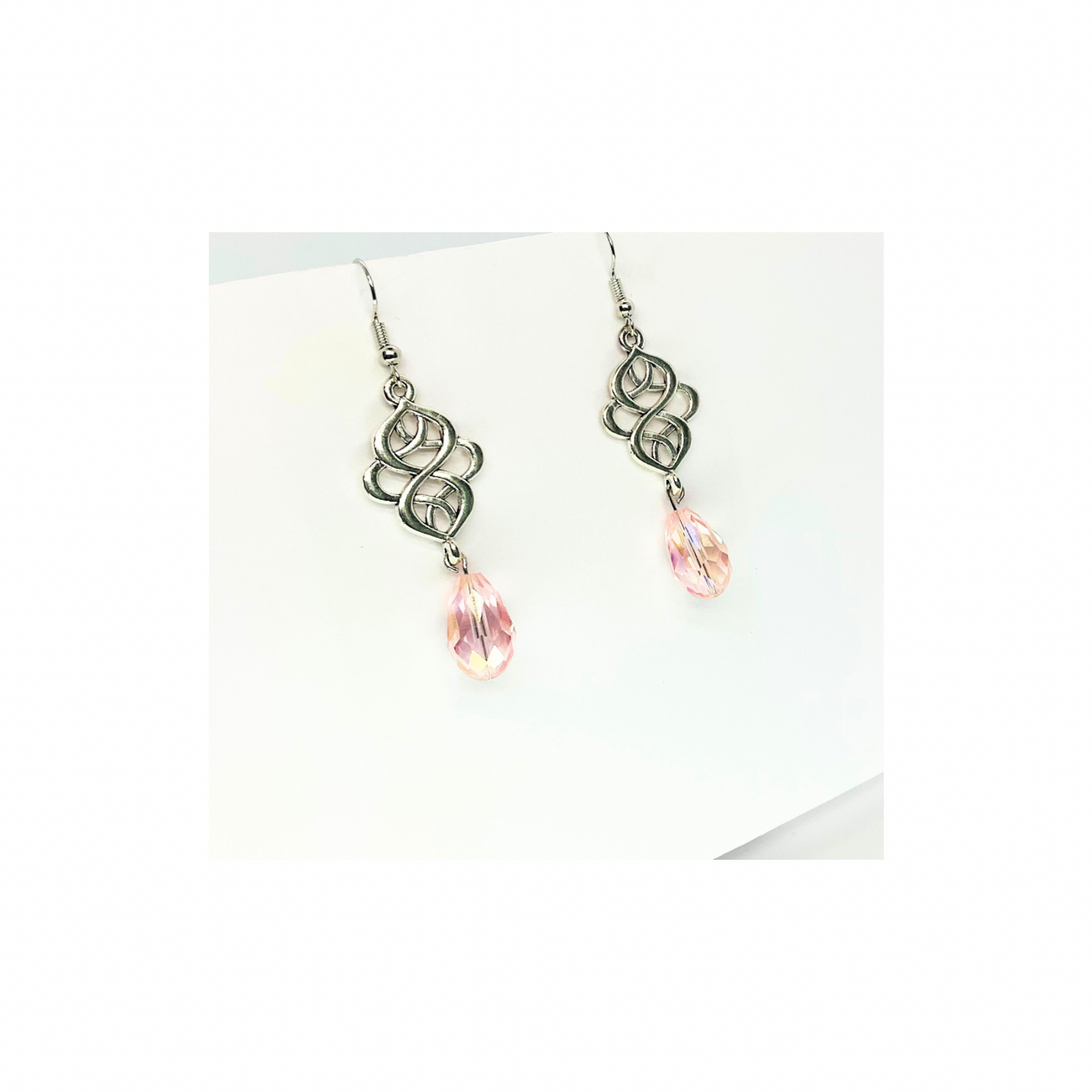 Crystal Chandelier Collection Pink Teardrop Dangle Earring for Female Fashion Jewelry Accessories