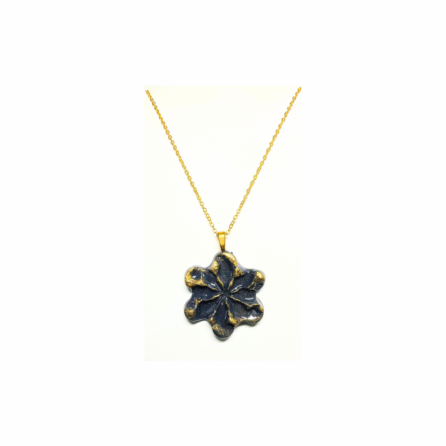 Dark Gray and Gold 143 Pinwheel Pendant Necklace with Unique Star Design and Chain Jewelry Elegant Versatile Accessory