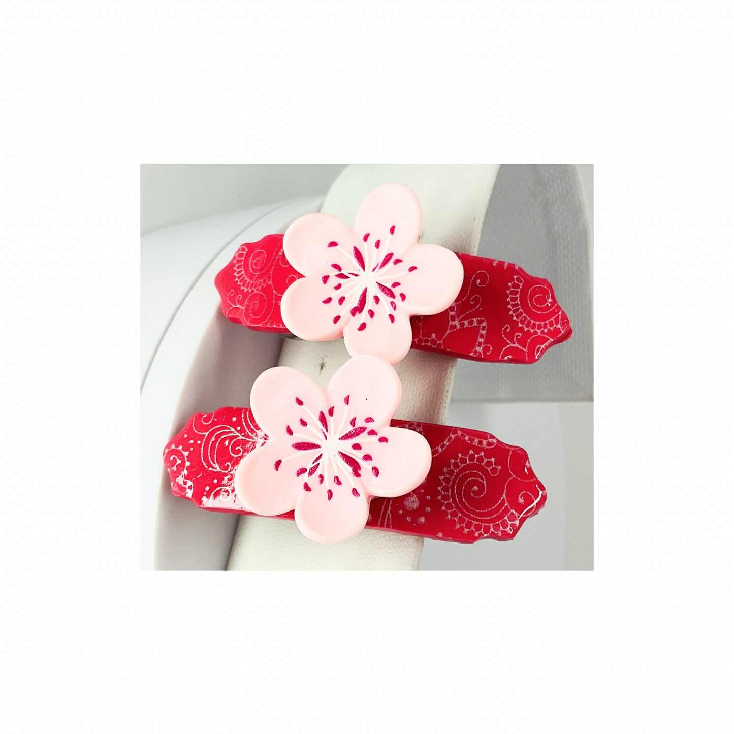 Pink on Pink 1.5 Inch Hair Barrette-Crafting By BB