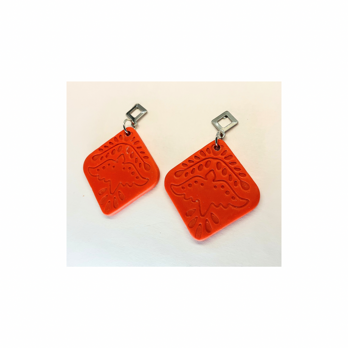 Southwest Aztec Bird Dangle with Silver Stud Earrings-Crafting By BB