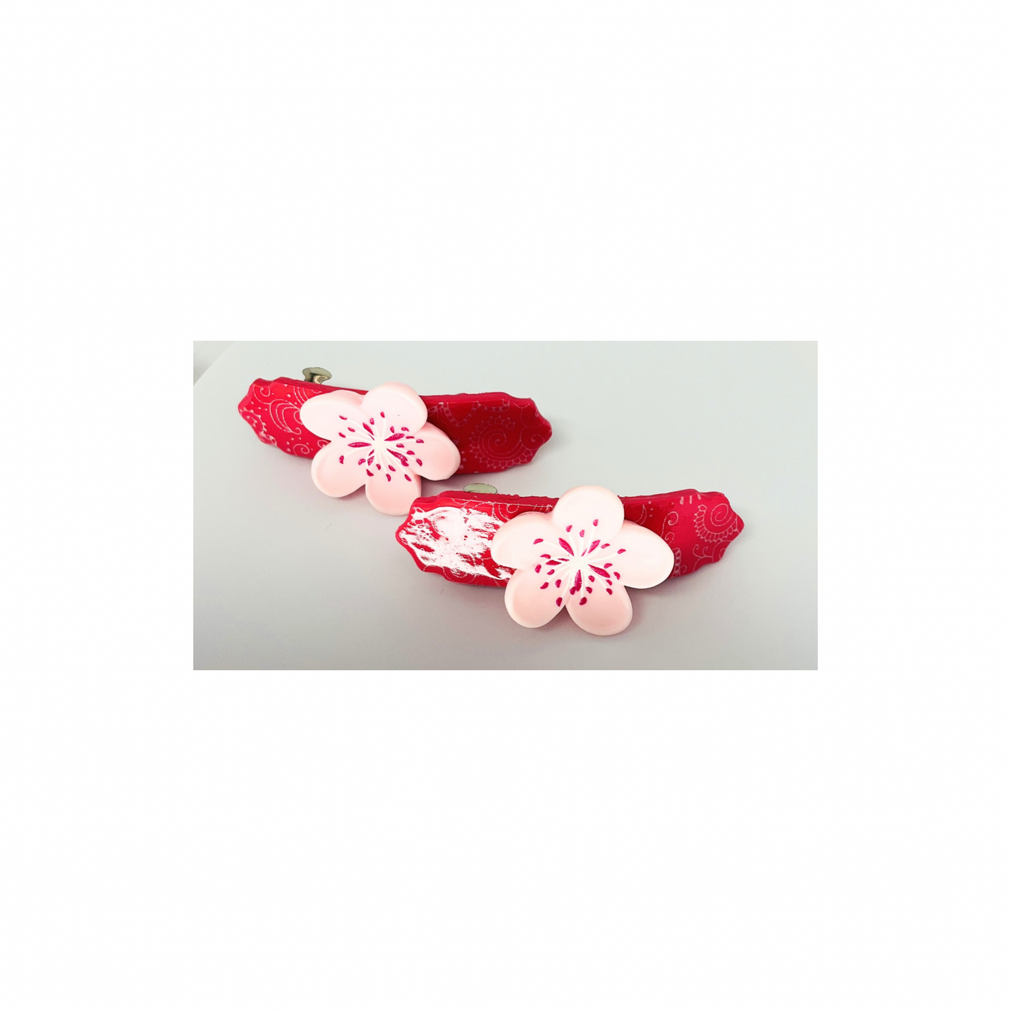 Pink on Pink 1.5 Inch Hair Barrette-Crafting By BB