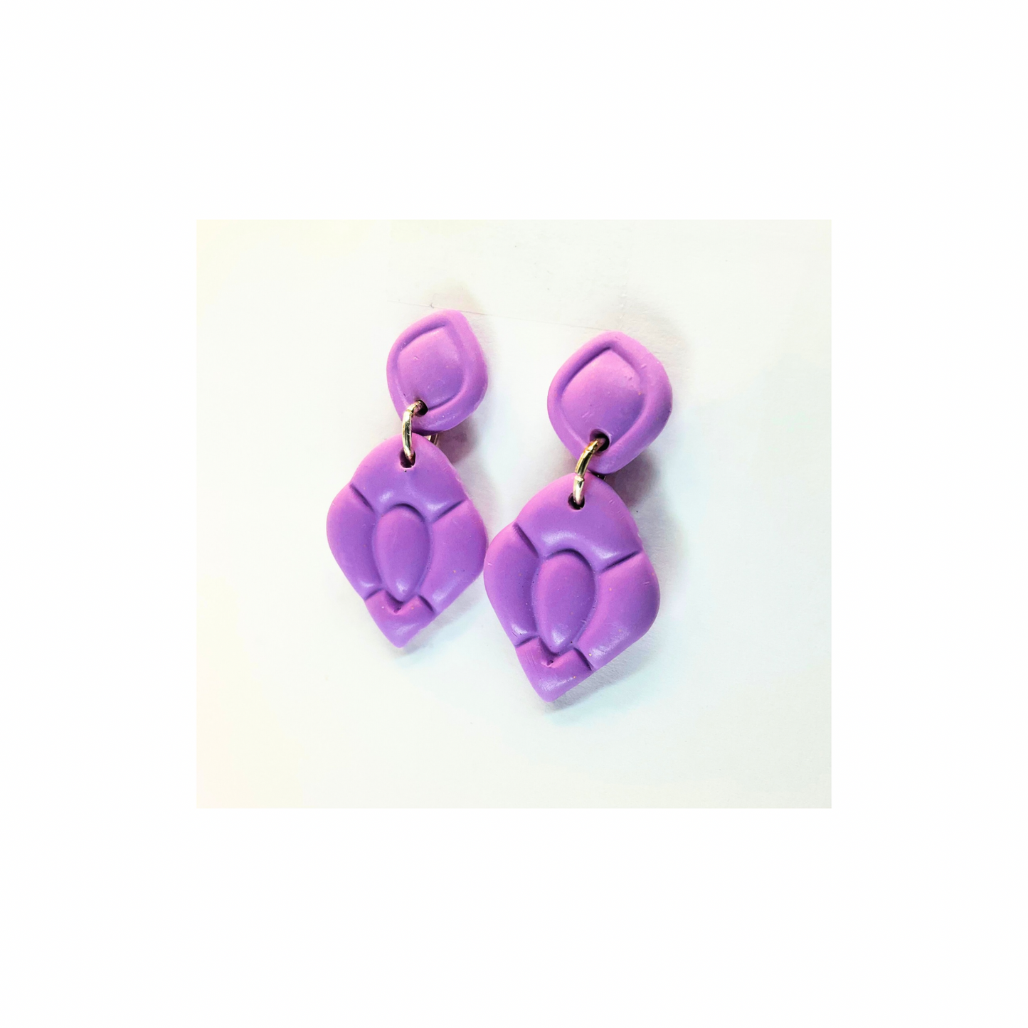 Lilac Teardrop Stud Dangle Earring
