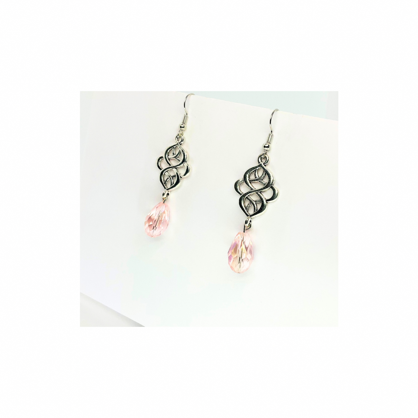 Crystal Chandelier Collection Pink Teardrop Dangle Earring for Female Fashion Jewelry Accessories