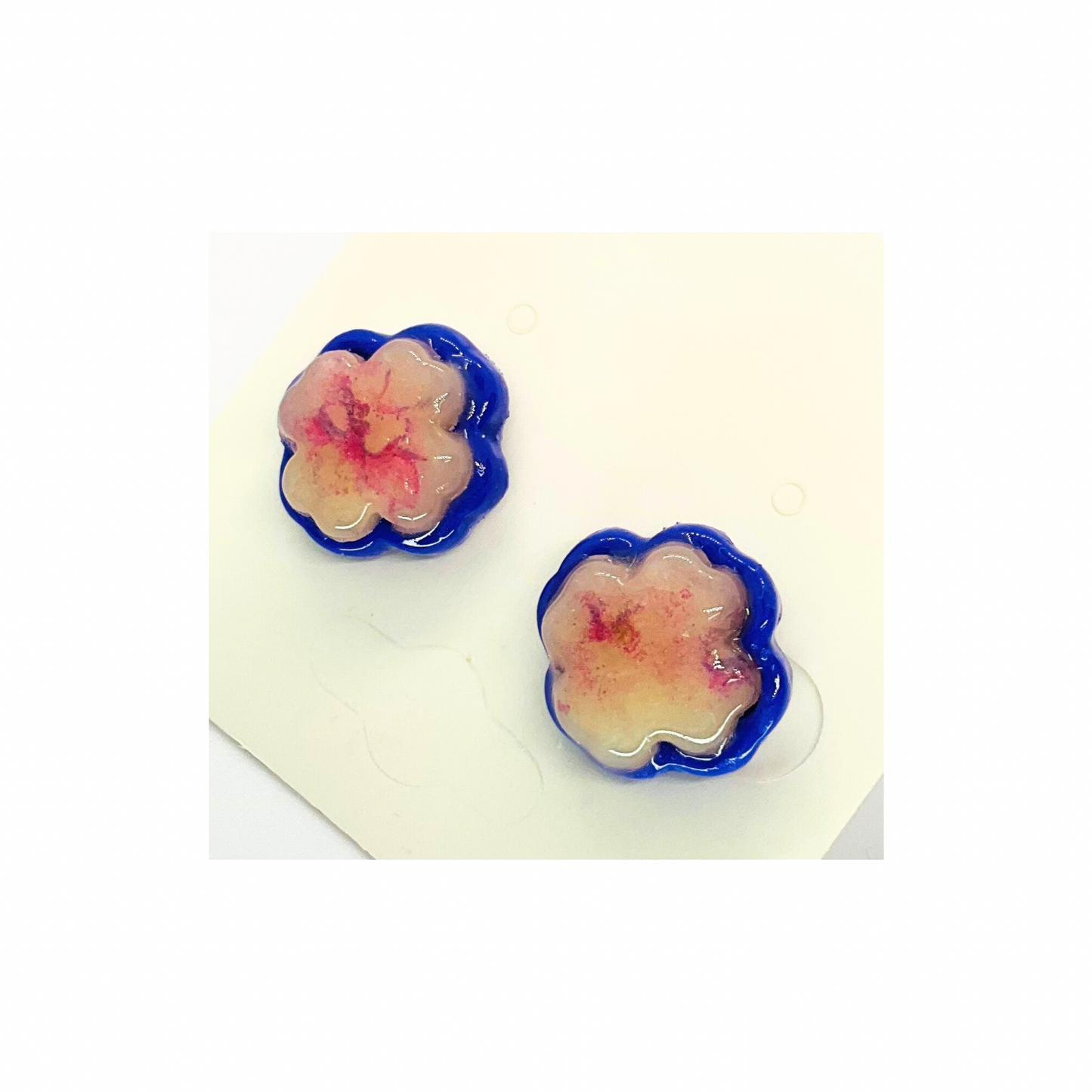 Purple Translucent Cross Stud Earrings - Elegant Female Jewelry with Classic Design for Everyday Wear