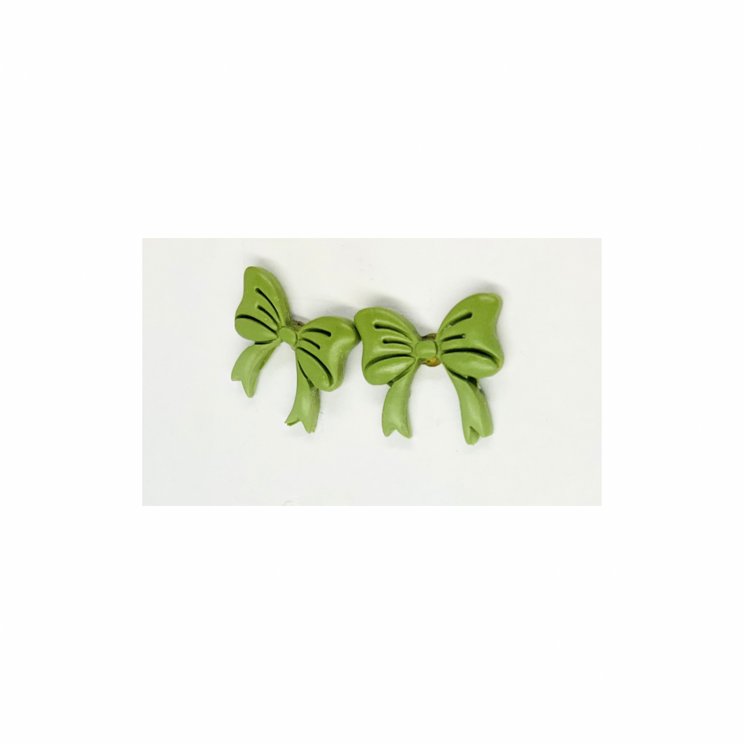 Olive Green Bow Stud Earrings | Crafting By BB