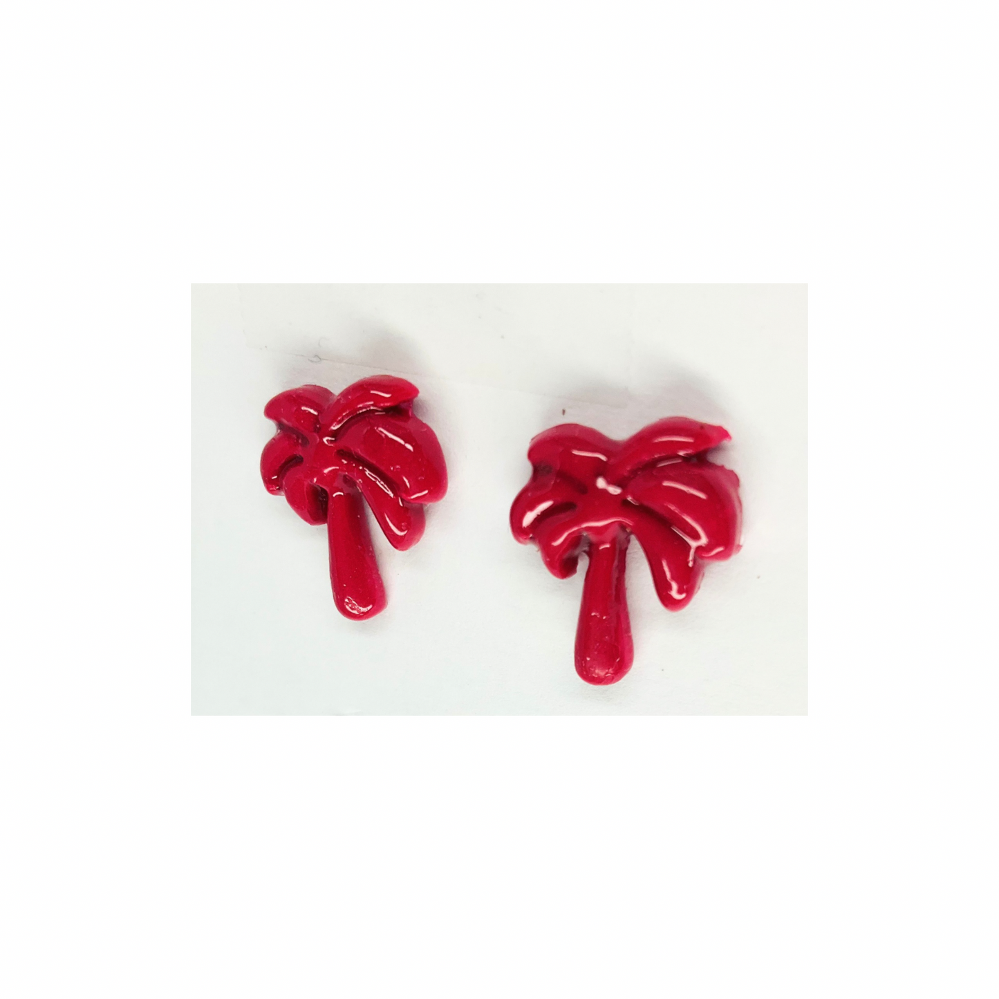 Hot Pink Palm Tree Stud Earrings | Crafting By BB