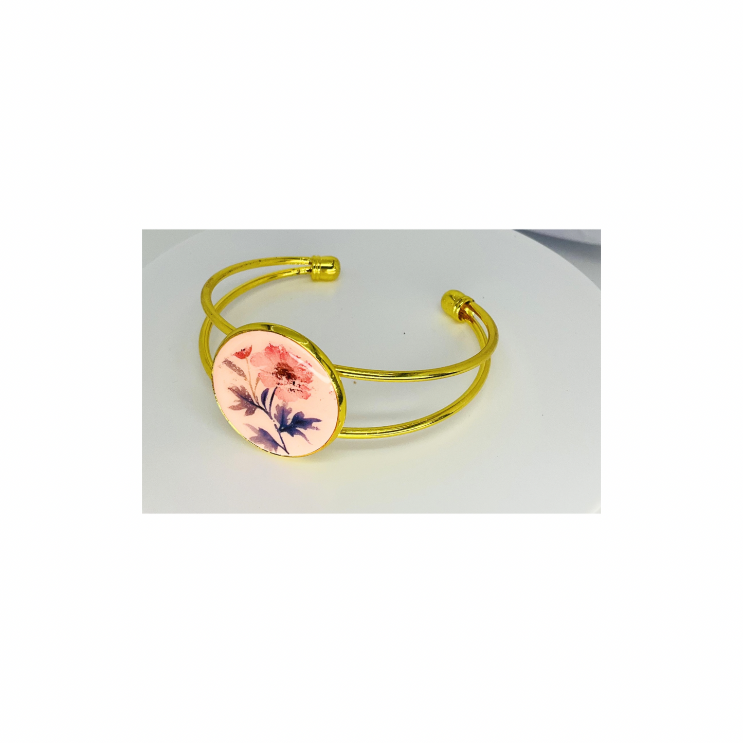Gold Bezel Cuff Open-Back Bracelet-Crafting By BB