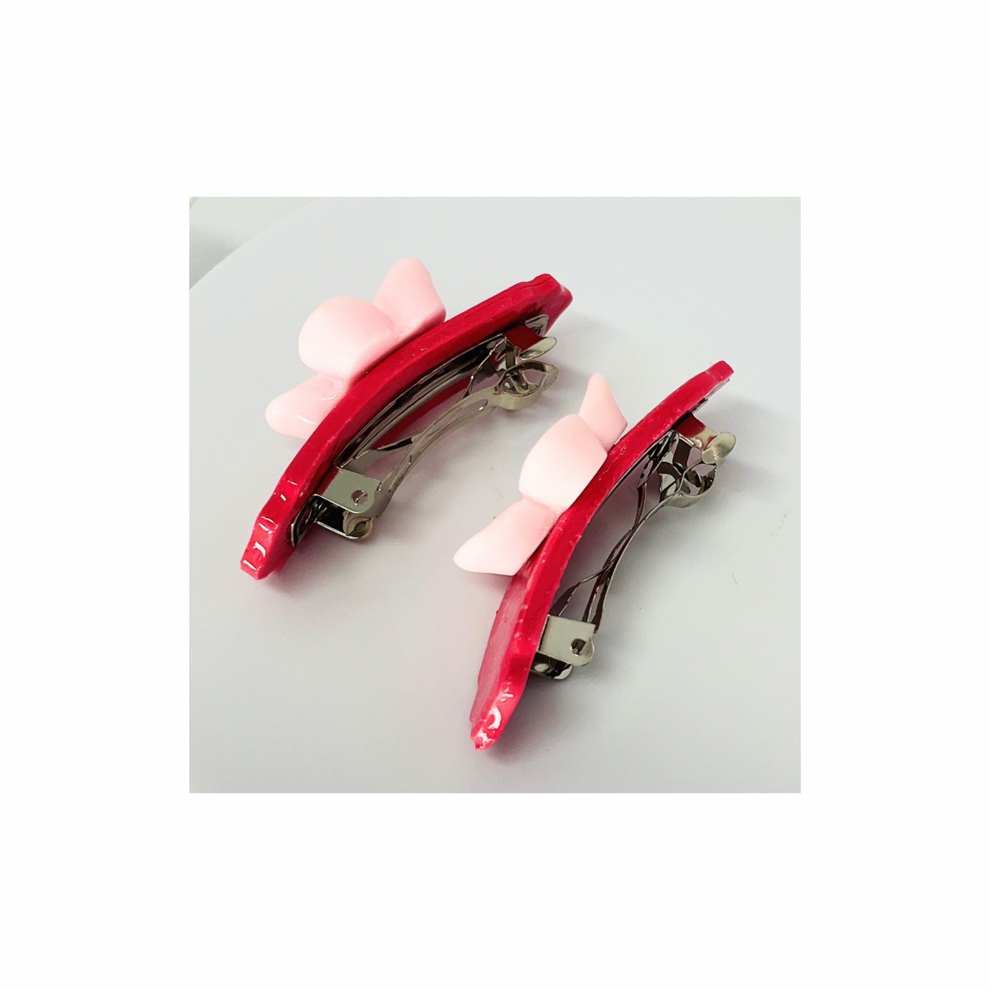 Pink on Pink 1.5 Inch Hair Barrette-Crafting By BB