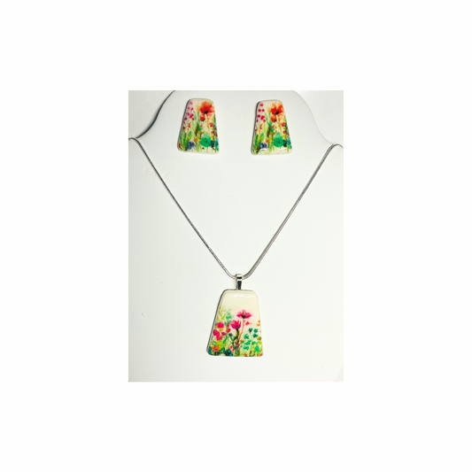 Spring Garden Necklace and Earring Set