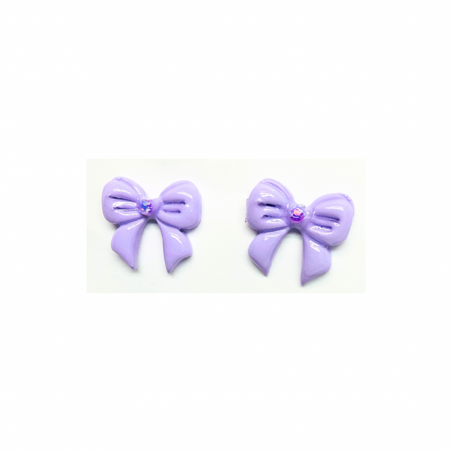 Bow Stud Earrings in Purple, Red and Pink