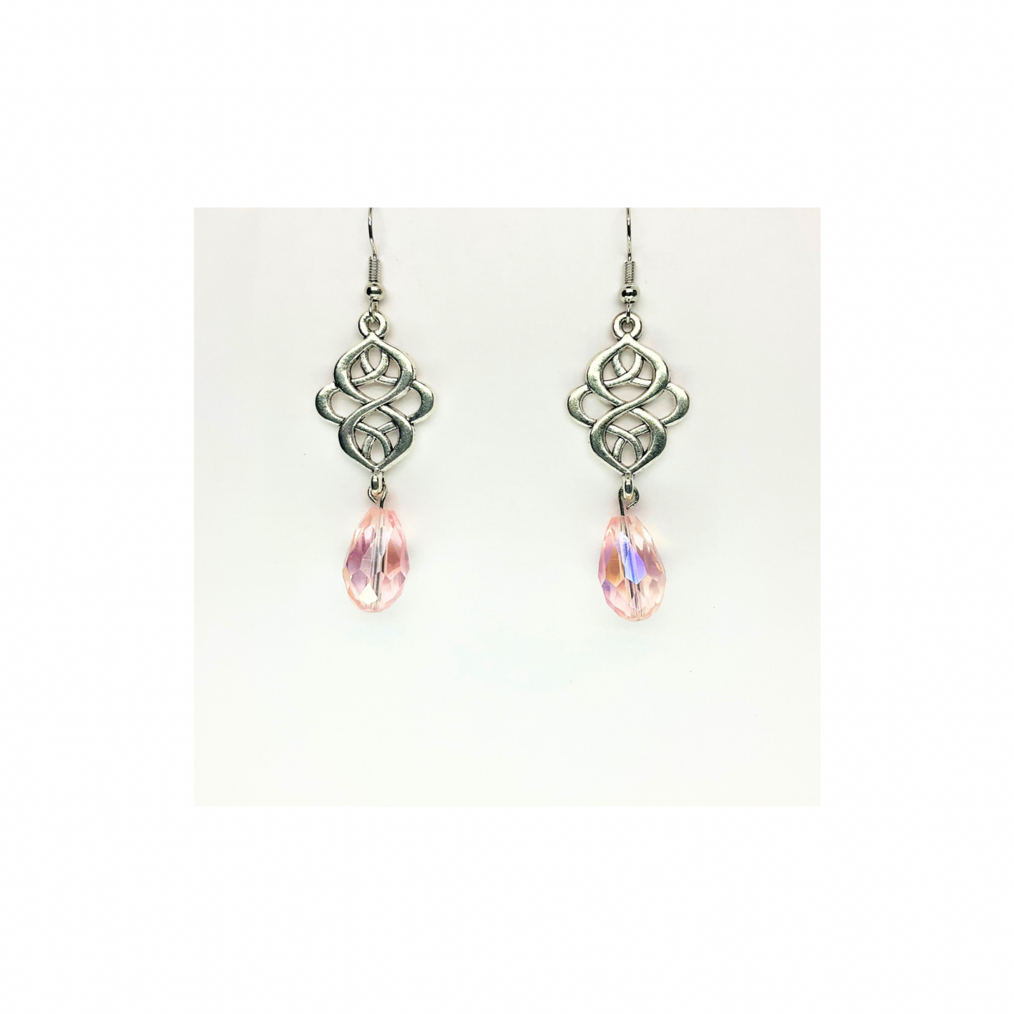 Crystal Chandelier Collection Pink Teardrop Dangle Earring for Female Fashion Jewelry Accessories