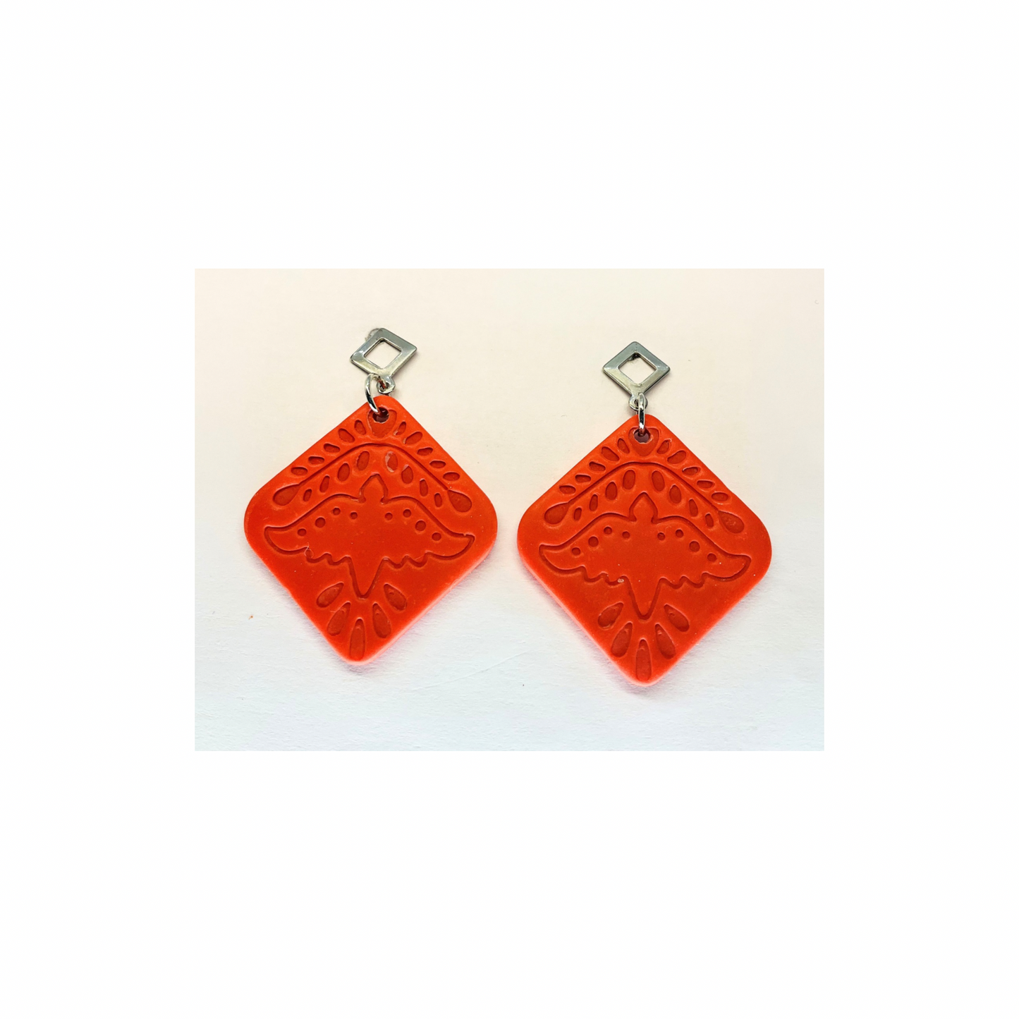 Southwest Aztec Bird Dangle with Silver Stud Earrings-Crafting By BB