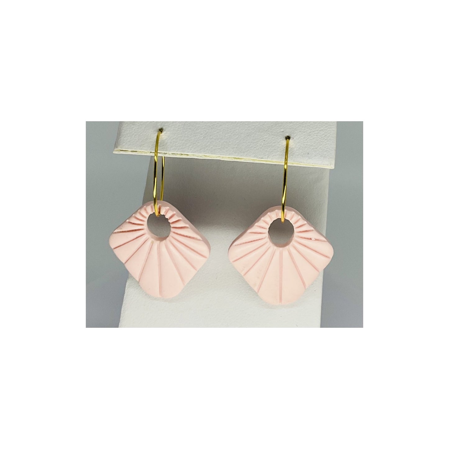 Pink Boho on Gold Hoop Dangle Earring-Crafting By BB